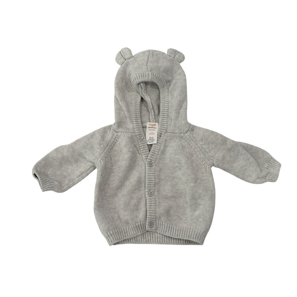 NWOT GYMBOREE Bear Ears Sweater Jacket 0-3M (1460)